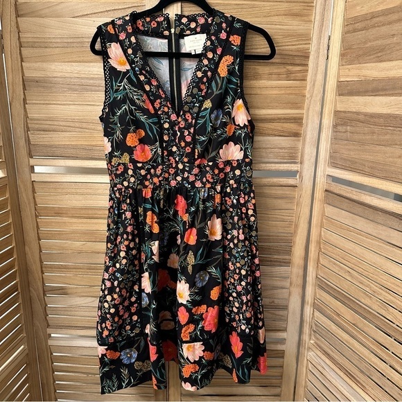 Kate Spade Mixed Blossom Fit And Flare Dress - Picture 4 of 10